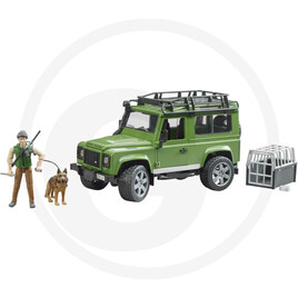 Bruder Land Rover Defender with forestry worker